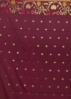 Blue Cotton Saree With Blouse Piece