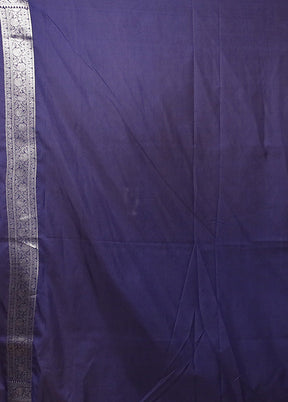 Blue Uppada Silk Saree With Blouse Piece