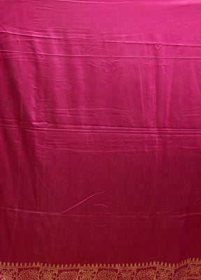 Pink Printed Silk Saree Without Blouse Piece