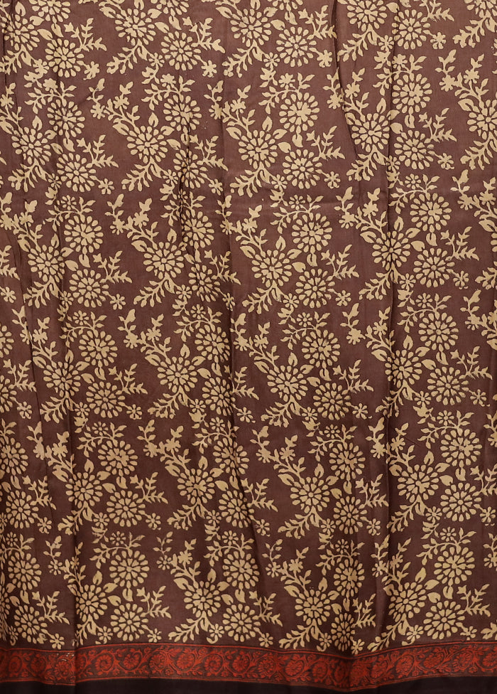 Green Chanderi Cotton Saree With Blouse Piece