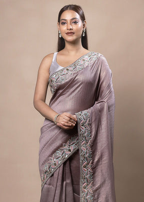 Pink Silk Saree With Blouse Piece