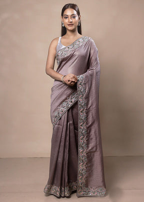 Pink Silk Saree With Blouse Piece