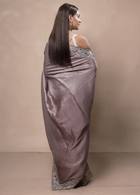 Pink Silk Saree With Blouse Piece