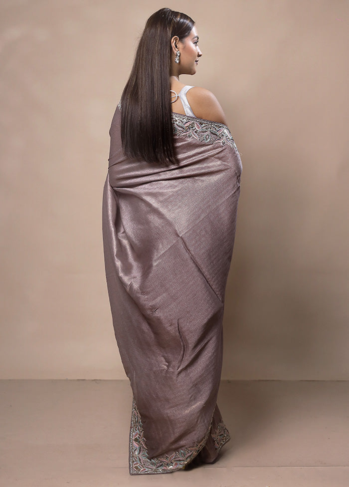 Pink Silk Saree With Blouse Piece