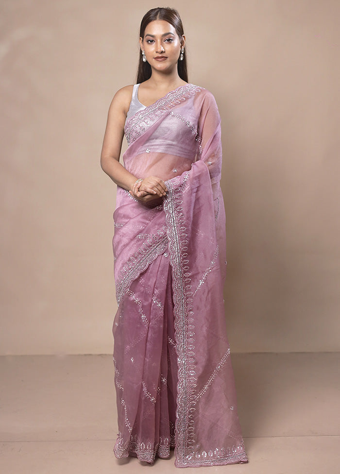 Pink Jimmy Choo Saree With Blouse Piece