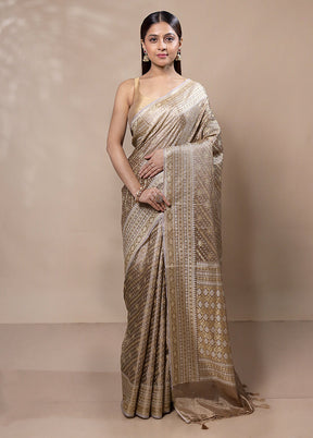 Golden Tissue Silk Saree With Blouse Piece