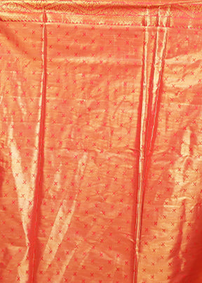 Gold Kanjivaram Silk Saree With Blouse Piece