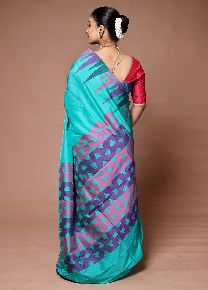 Blue Kanjivaram Silk Saree With Blouse Piece