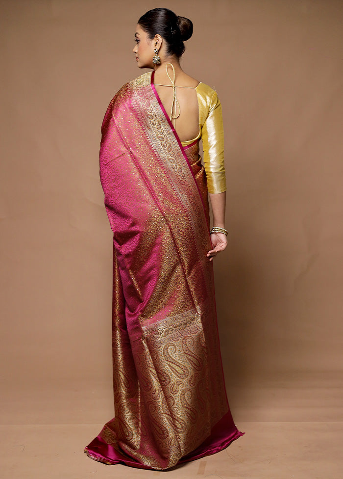 Multicolor Handloom Tanchoi Pure Silk Saree With Blouse Piece