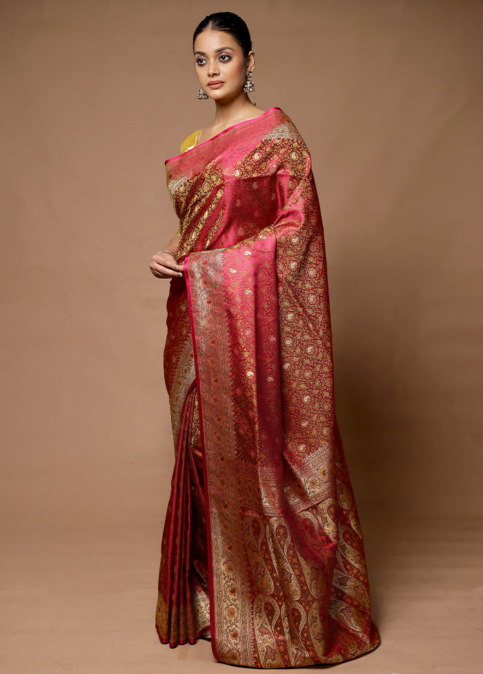 Multicolor Handloom Tanchoi Pure Silk Saree With Blouse Piece