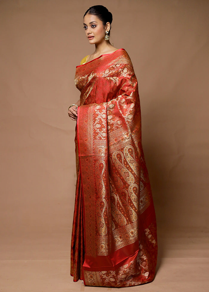 Multicolor Handloom Tanchoi Pure Silk Saree With Blouse Piece