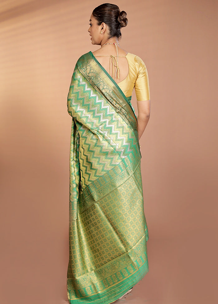 Multicolor Dupion Silk Saree With Blouse Piece