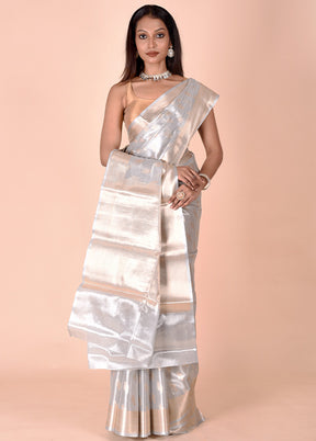 Golden Tissue Silk Saree With Blouse Piece