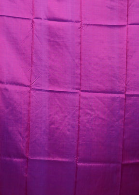 Purple Printed Pure Silk Saree Without Blouse Piece