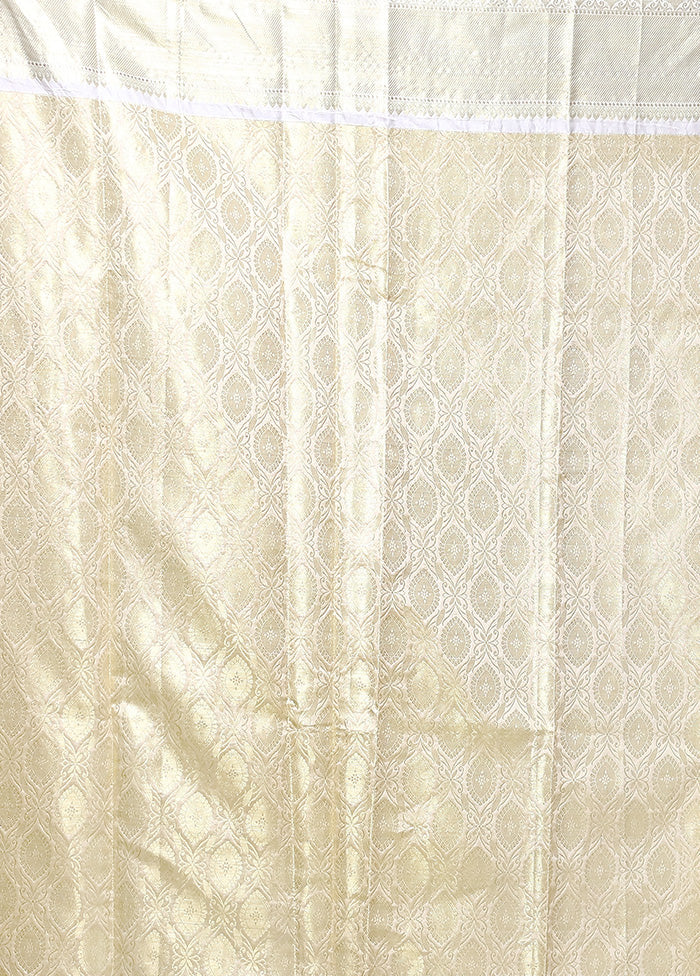 Golden Tissue Silk Saree With Blouse Piece