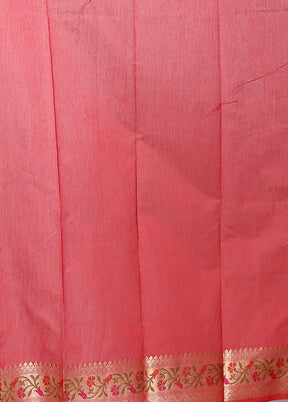 Red Kora Silk Saree With Blouse Piece