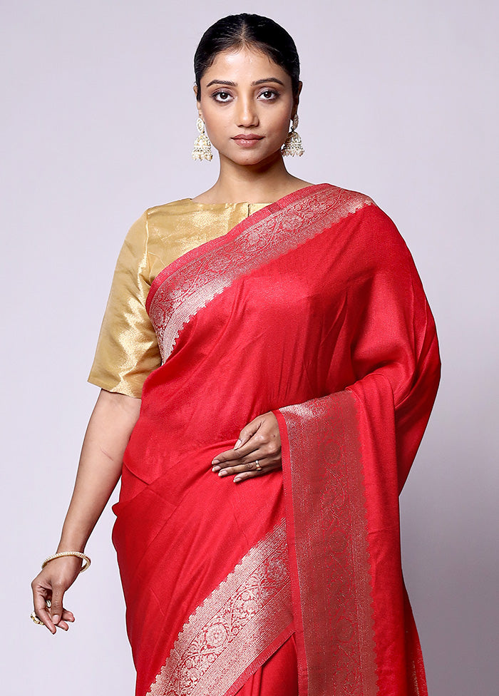 Pink Georgette Saree With Blouse Piece