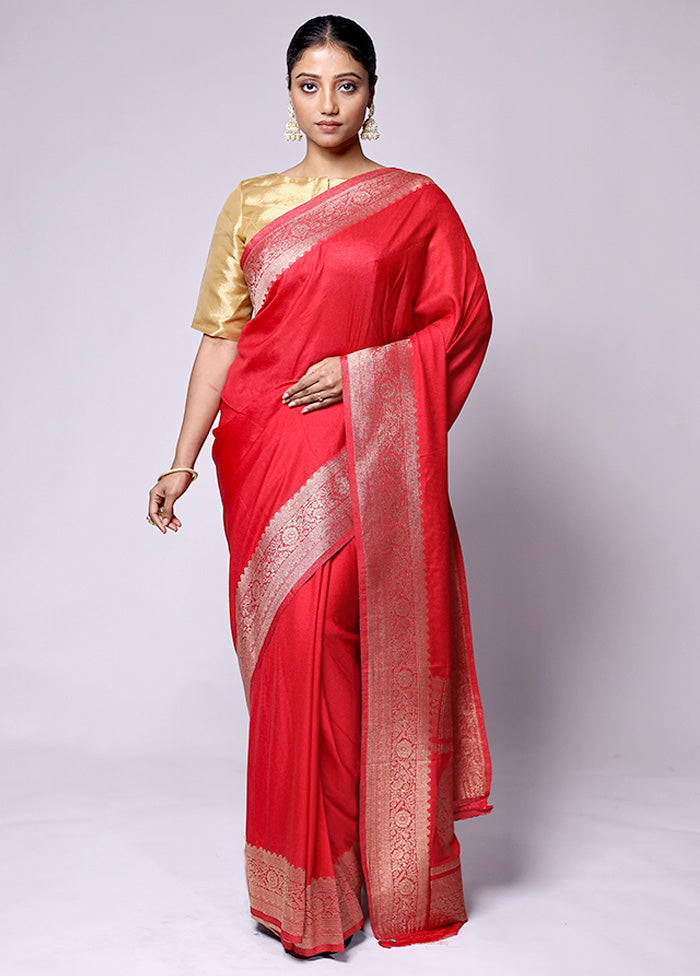 Pink Georgette Saree With Blouse Piece