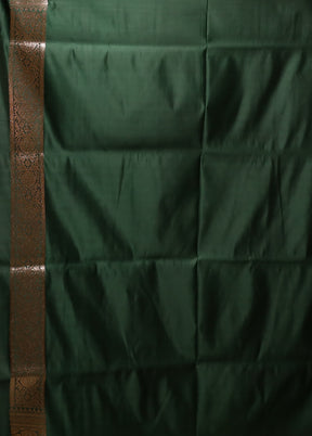 Green Banarasi Silk Saree With Blouse Piece