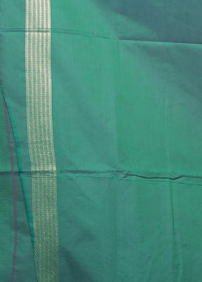 Green Kora Silk Saree With Blouse Piece