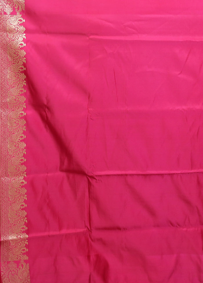 Blue Handloom Banarasi Pure Silk Saree With Blouse Piece