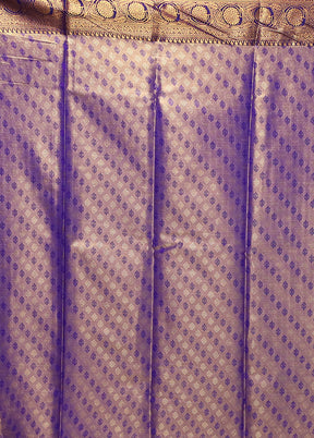 Purple Dupion Silk Saree With Blouse Piece