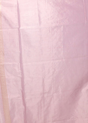 Pink Tissue Silk Saree With Blouse Piece