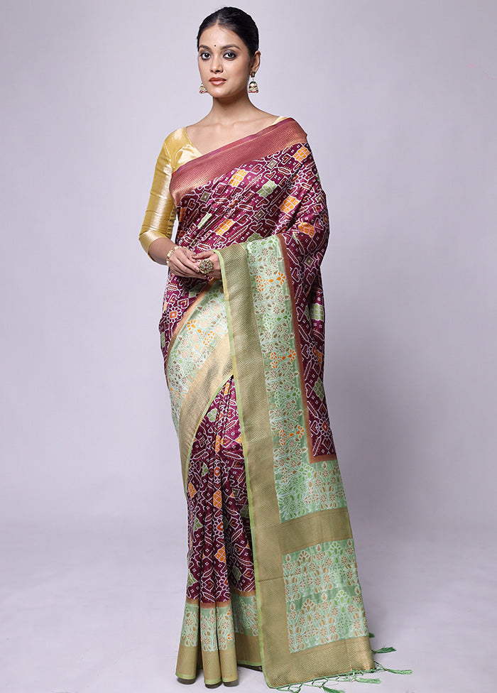 Pink Dupion Silk Saree With Blouse Piece