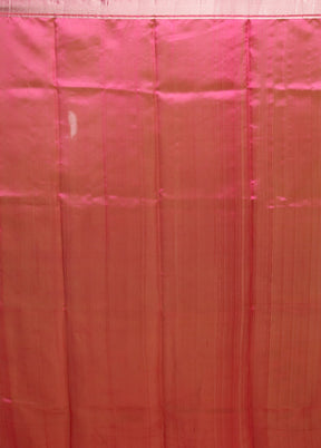 Pink Handloom Chanderi Pure Cotton Saree With Blouse Piece