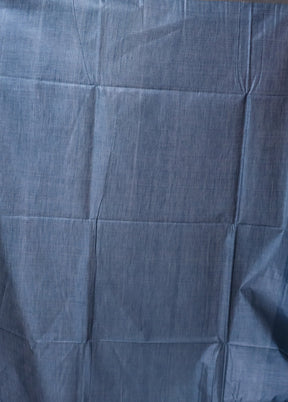 Grey Handloom Tussar Pure Silk Saree With Blouse Piece