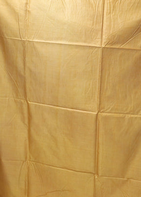 Yellow Handloom Tussar Pure Silk Saree With Blouse Piece