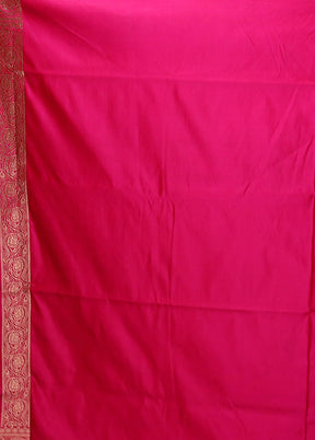 Rust Banarasi Silk Saree With Blouse Piece