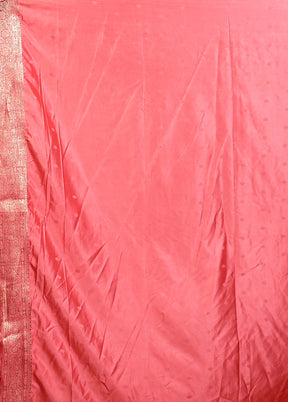 Pink Dupion Silk Saree With Blouse Piece