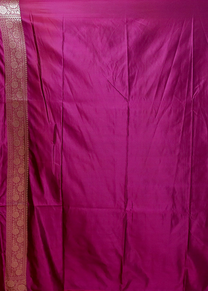 Pink Katan Silk Saree With Blouse Piece