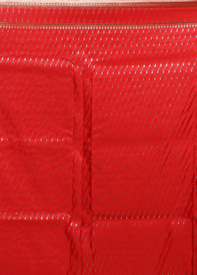 Maroon Banarasi Silk Saree With Blouse Piece