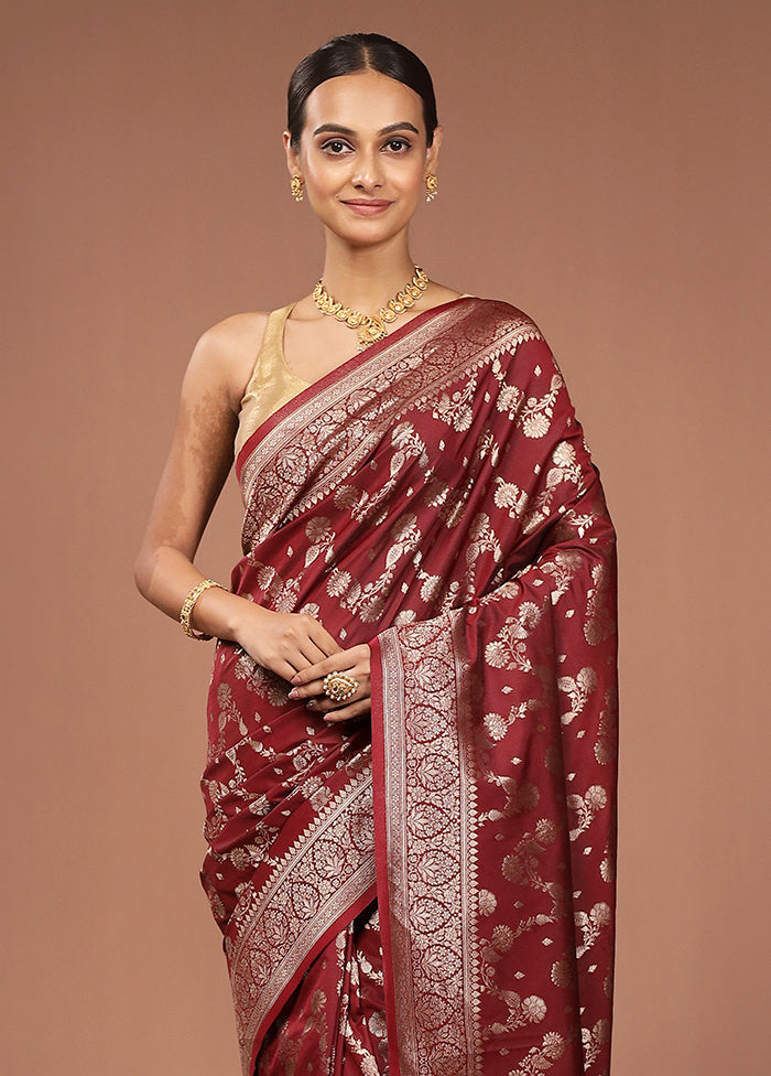 Purple Dupion Silk Saree With Blouse Piece