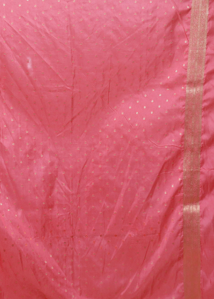 Pink Georgette Saree With Blouse Piece