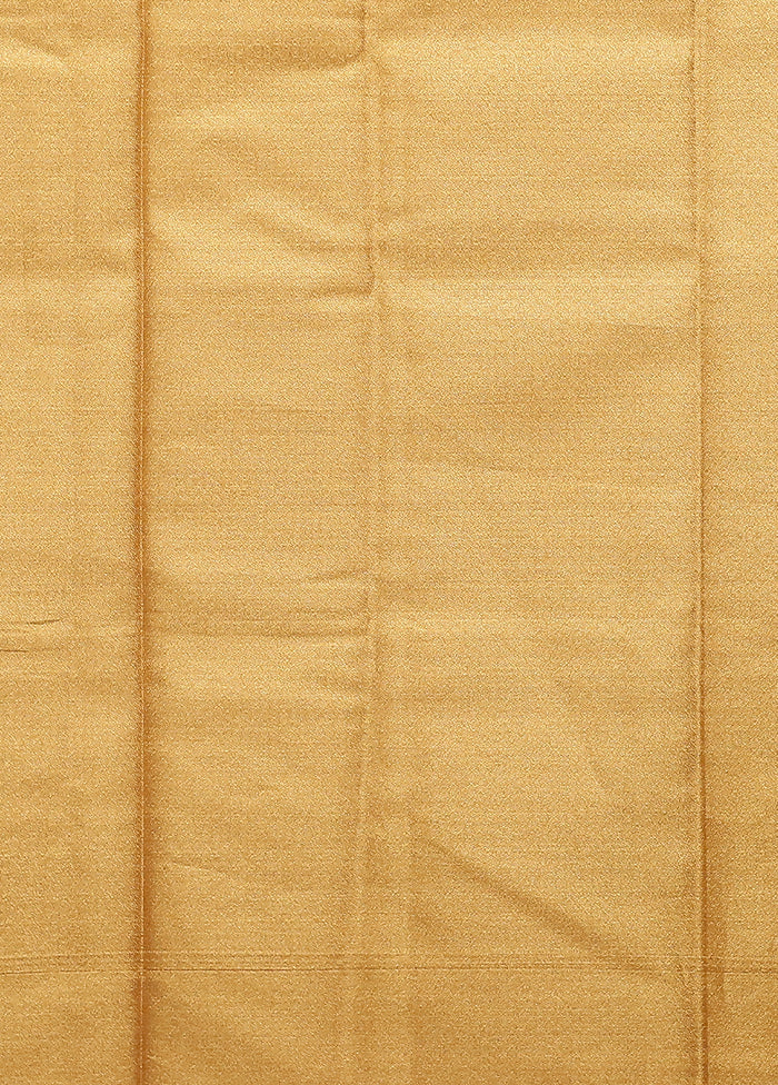 Gold Tissue Silk Saree With Blouse Piece