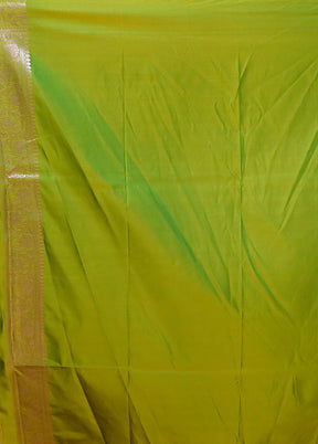 Green Katan Silk Saree With Blouse Piece