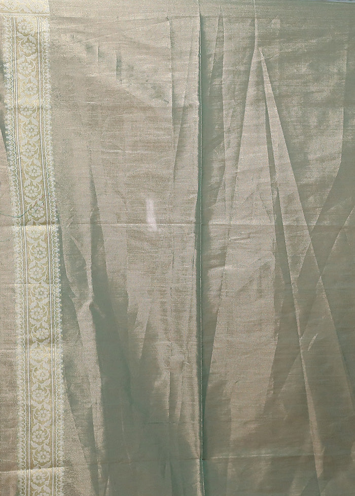 Green Tissue Silk Saree With Blouse Piece