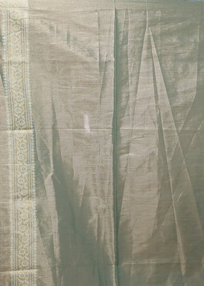 Green Tissue Silk Saree With Blouse Piece