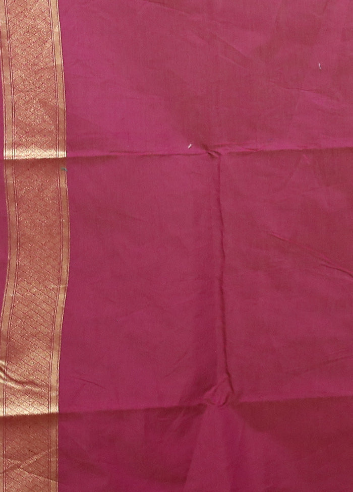 Pink Kora Silk Saree With Blouse Piece