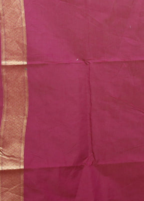 Pink Kora Silk Saree With Blouse Piece
