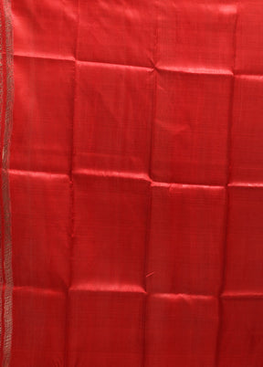 Cream Printed Pure Silk Saree Without Blouse Piece