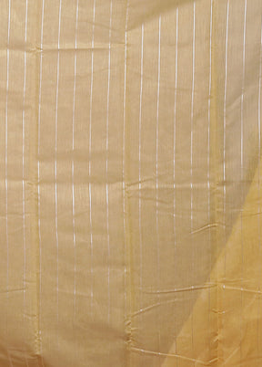 Yellow Cotton Saree With Blouse Piece