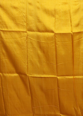 Yellow Pure Bishnupuri Silk Saree Without Blouse Piece