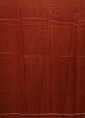 Maroon Printed Pure Silk Saree Without Blouse Piece