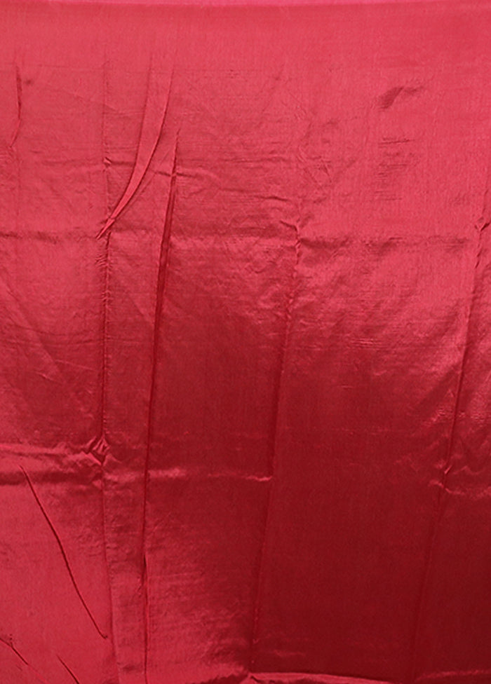 Pink Dupion Silk Saree With Blouse Piece