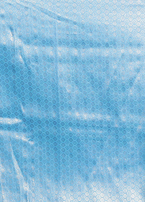 Blue Dupion Silk Saree With Blouse Piece