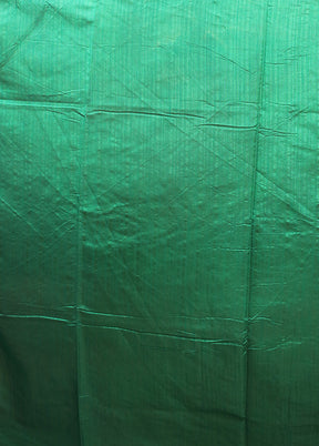 Green Dupion Silk Saree With Blouse Piece